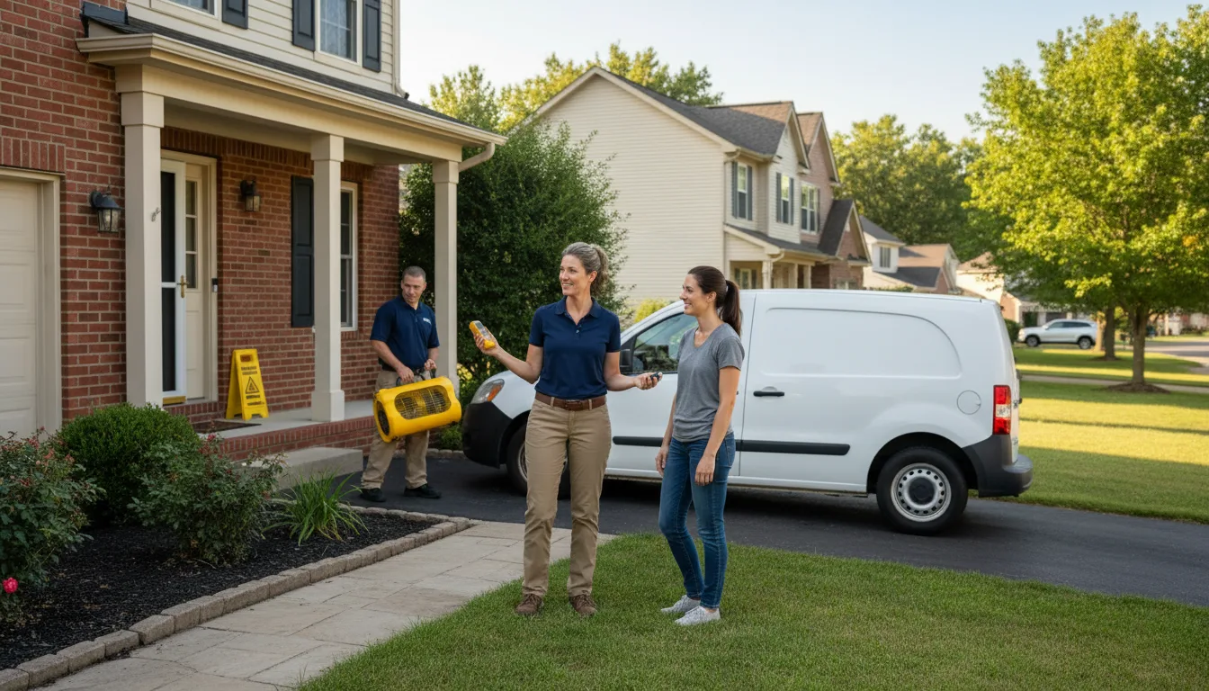 Water restoration image for Water Damage & Restoration Services in Gillett, TX